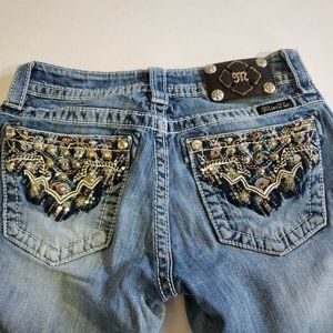 D2e miss me bootcut jeans sz 25 bling relaxed